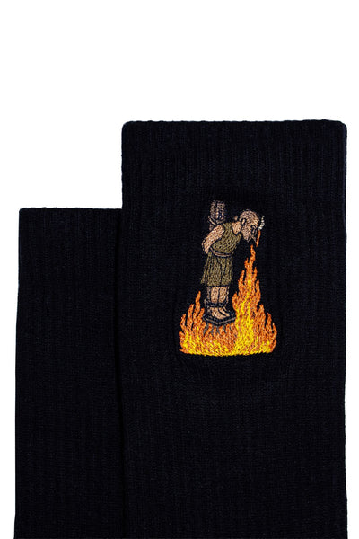 Burning Cigarette Black