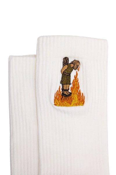 Burning Cigarette White
